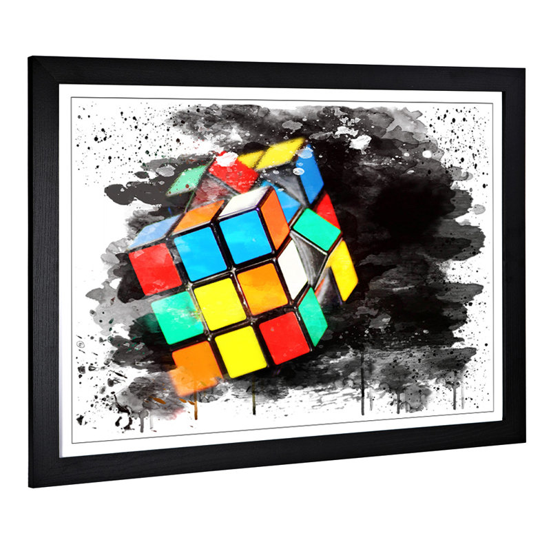 Rubik Cube - Wall Art, 45cm H x 62cm W, Framed Picture