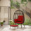 Fauteuil en osier avec repose-pieds Cherryle