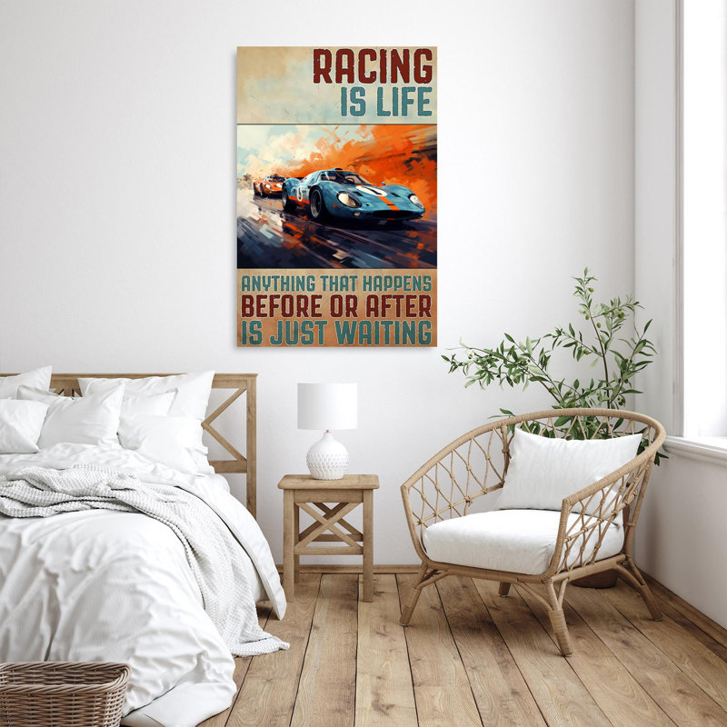 «Iyaad Car Racing Racing In Life», impression sur toile, H 20 po x l 16 po x P 1,25 po