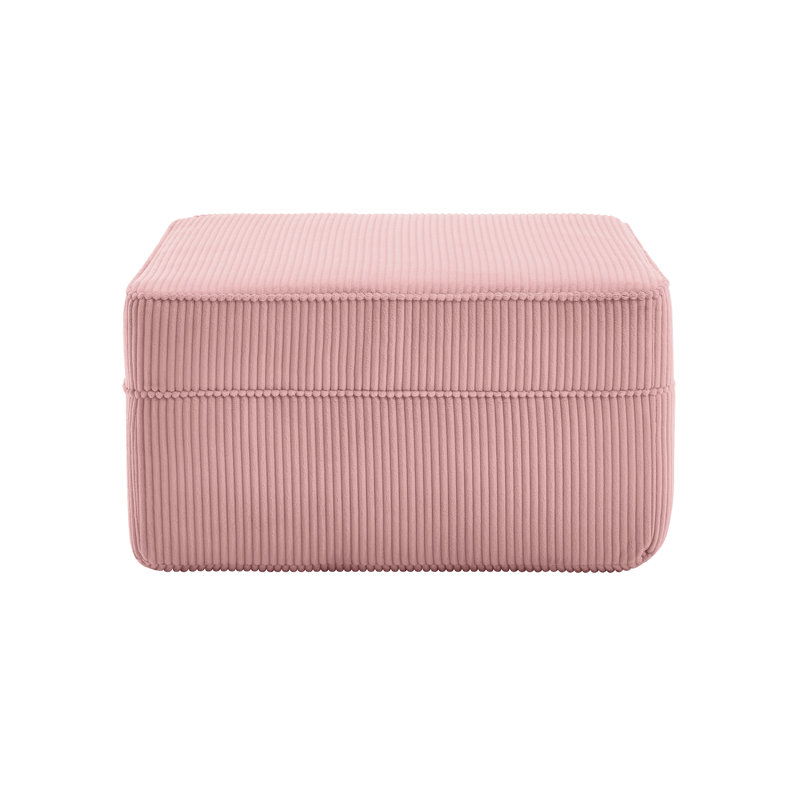 Velours côtelé rose - Facile à assembler, pour plus de confort, détente optimale avec de la mousse, sieste spacieuse, base antidérapante sans assemblage requis, velours côtelé lisse, nuage, lecture, jet amovible