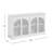 Sherree 65" Gothic Arch Transitional Sideboard Storage Cabinet with Glass Doors-381822049