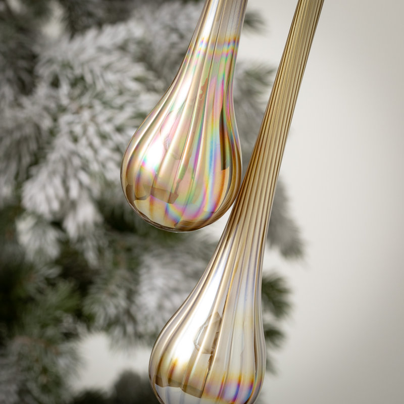 Aspen 2 Piece Teardrop Solid Finial Ornament Set