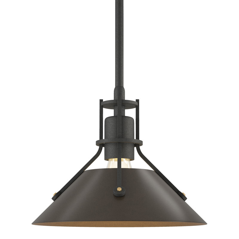 Henry 1 - Light Single Cone Pendant, Natural Iron, Bronze