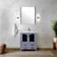 Dark Grey Bath Vanity 30 In. W X 18.25 In. D, White Ceramic Top, Faucet Set, And 28 In. Mirror