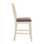 De 2 chaises de salle à manger avec dossier - blanc et gris, fabriquées en bois d'hévéa, en mousse, en polyfibre, pour les pièces élégantes