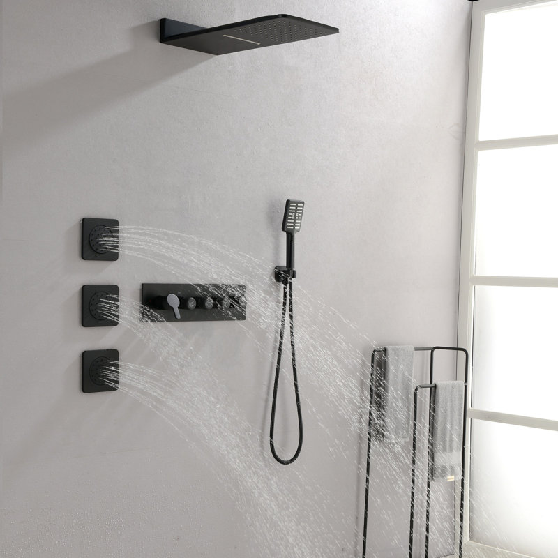 All-In-One Kit with Rough in-Valve, Matte Black