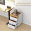Armoire de rangement pour bureau à 3 tiroirs HOMcom, tiroir de bureau sur roulettes avec plateau amovible, support pour imprimante sous le bureau avec rangement, blanc