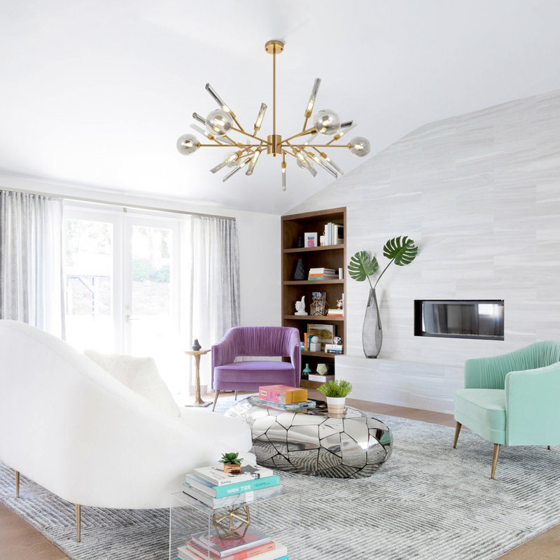 39.4" 24 - Light Dimmable Sputnik Chandelier