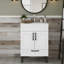 Meuble-lavabo de salle de bain avec portes et tiroirs