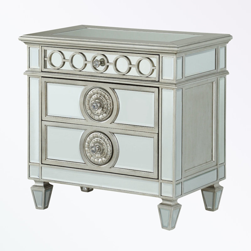 rectangle Nightstand with three drawers