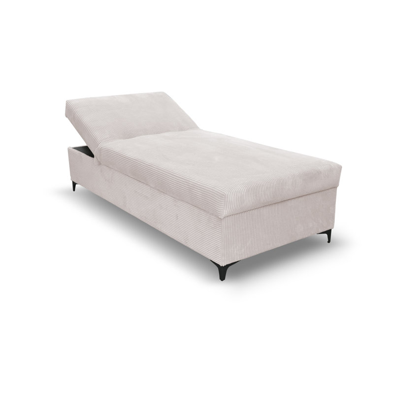 Obla Upholstered Chaise Lounge, Beige