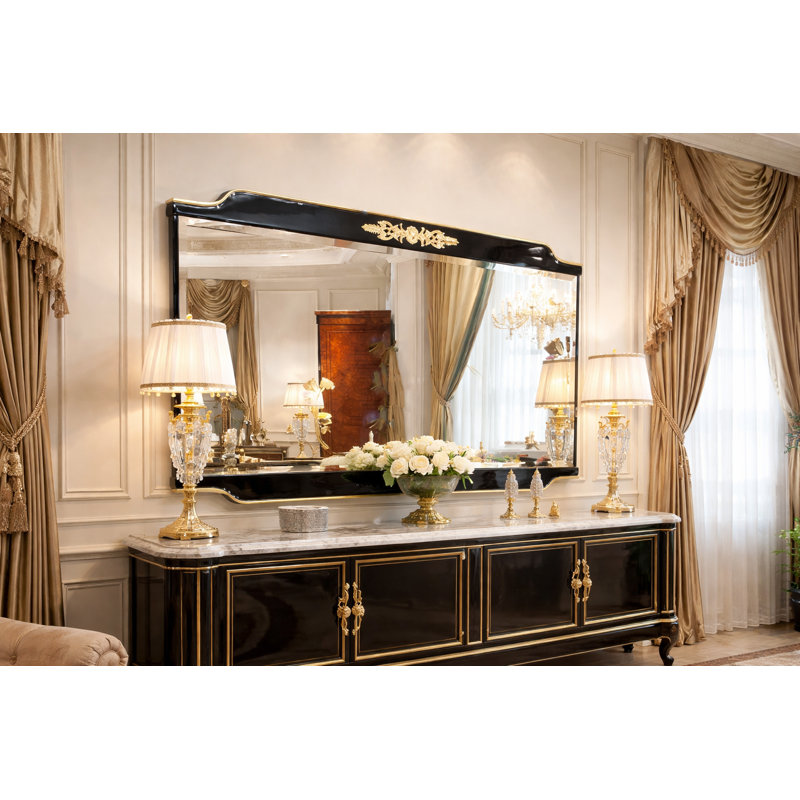 Gilemette Rectangle Solid Wood Dresser Mirror