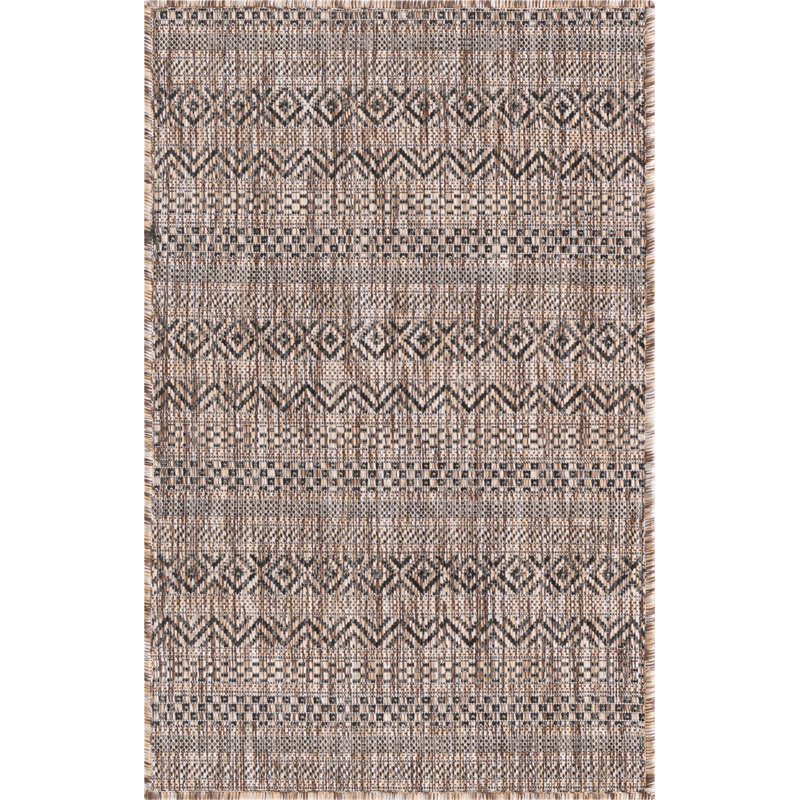 Outdoor Glimmer Area Rug Light Brown Color, Rectangle 2'2" x 3'