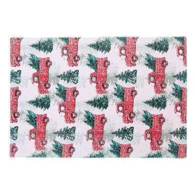 Napperon en coton avec arbre 13 po