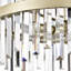 Casandra 4-light Glossy Bronze Drum Glass Strip Flush Mount 73B7C8F2829A491B8A8B84D4754987A9