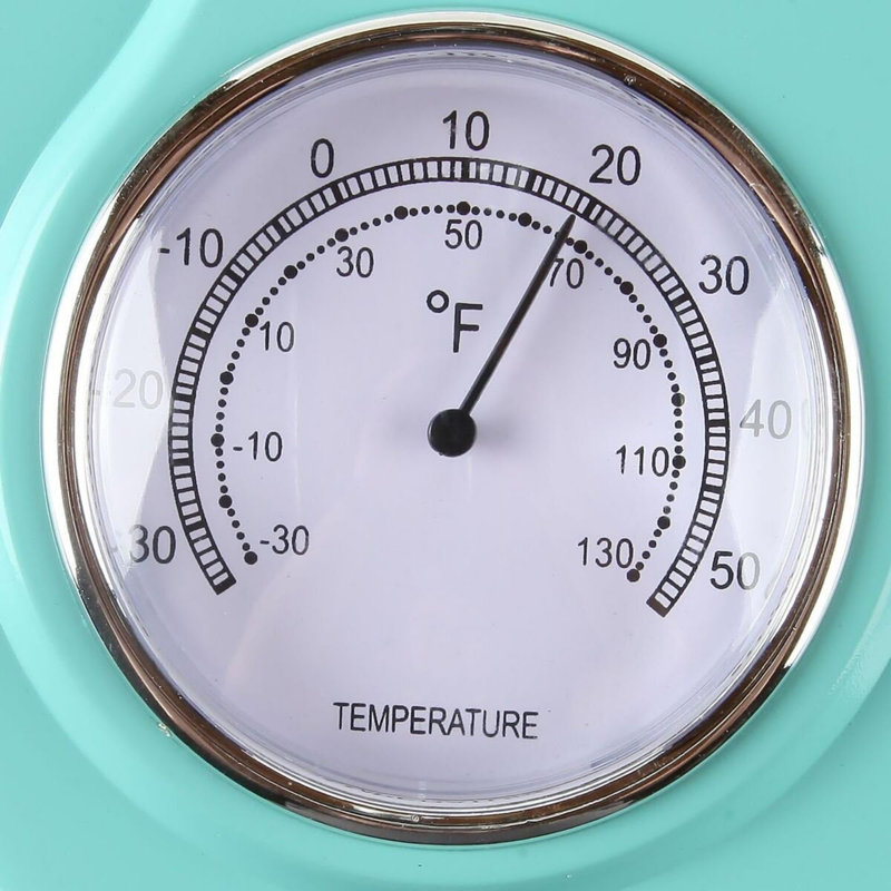Retro Turquoise 9.5''×12.5'' Multi-function Kitchen Wall Clock