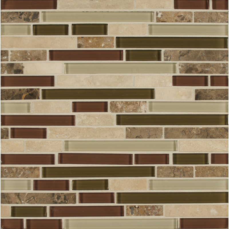 Eclipse Glass Linear Mosaic Wall Tile, Cumbria