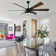 72" 6 - Blade Modern Reversible Ceiling Fan with LED Lights and Remote, 6 Speeds Dimmable Ceiling Fan