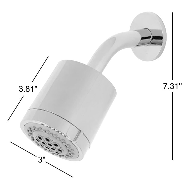 Kingston Brass Concord Double-Handle Tub and Shower Faucet, Brushed Nickel