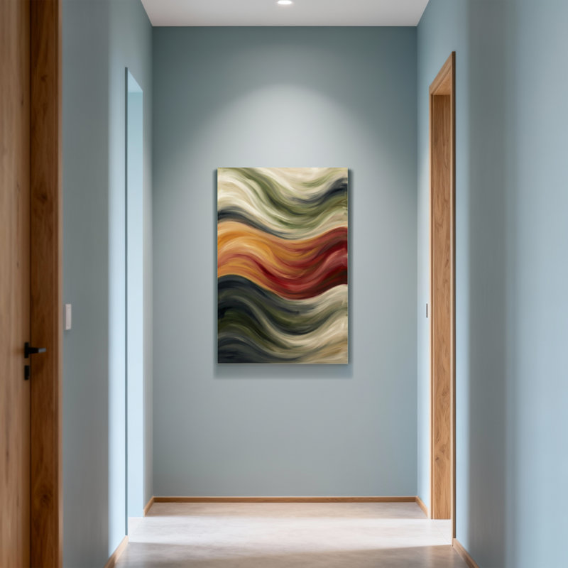 «Abstract Wavy», reproduction d'art sur toile, H 18 po x l 12 po