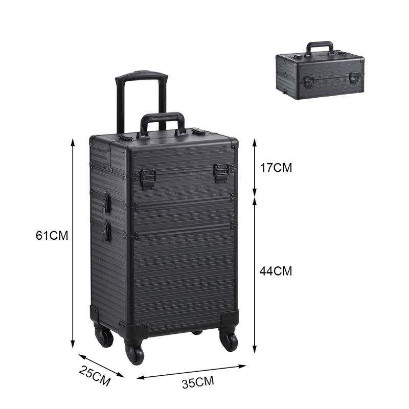 Plastic Makeup Organiser, Black