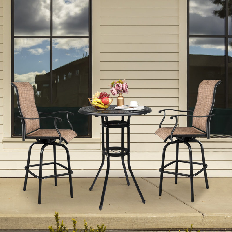 Brionie Round Aluminum Outdoor Bar Table