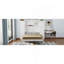 Lit escamotable Murphy avec 2 garde-robe et tablette de rangement, cadre de lit plateforme pliable multifonctionnel pour chambre d'amis, chambre à coucher, blanc