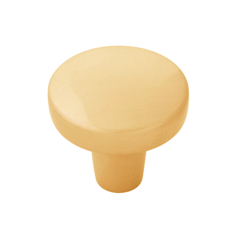 Emerge Round Knob, Brushed Golden Brass