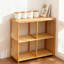Étagère de rangement 2 x 2 cubes - Bibliothèque en bambou robuste avec capacité de 45 lb | Organisateur écologique pour le salon, le bureau et la chambre de bébé | Kallax Alternative