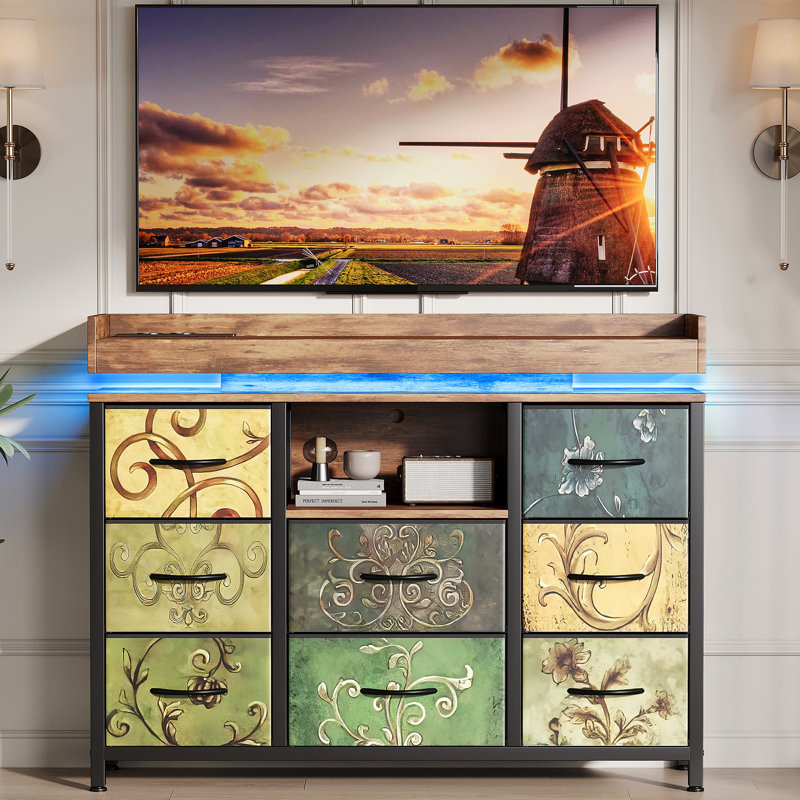 Metal 108cm W 8 - Drawer Chest of Drawers