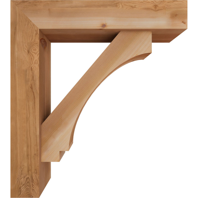 Imperial Block Bracket w/ Offset Brace, 7 1/2"W Western Red Cedar (Smooth), 38 x 34