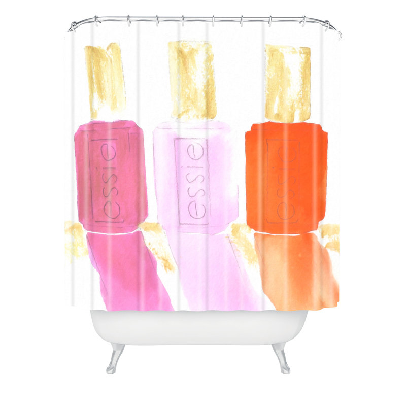 Rideau de douche simple essie, Bleu