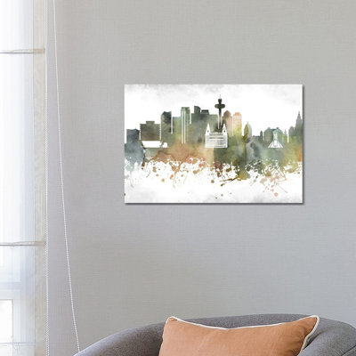 Liverpool Skyline by WallDecorAddict - Wrapped Canvas Print