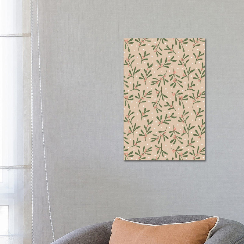 Mistletoe Theme I by Emanuela Carratoni - Wrapped Canvas Gallery-Wrapped Canvas Giclée, 66.04 cm H x 45.72 cm W x 1.91 cm D