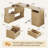 65" L Shaped Standing Desk, 180° Rotatable Corner Desk with Adjustable File Drawer and Power Outlets-2138495625