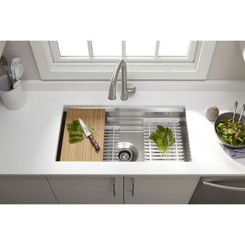 Prolific® 29" L x 17.75" W x 10.97" D Kitchen Sink with Accessories