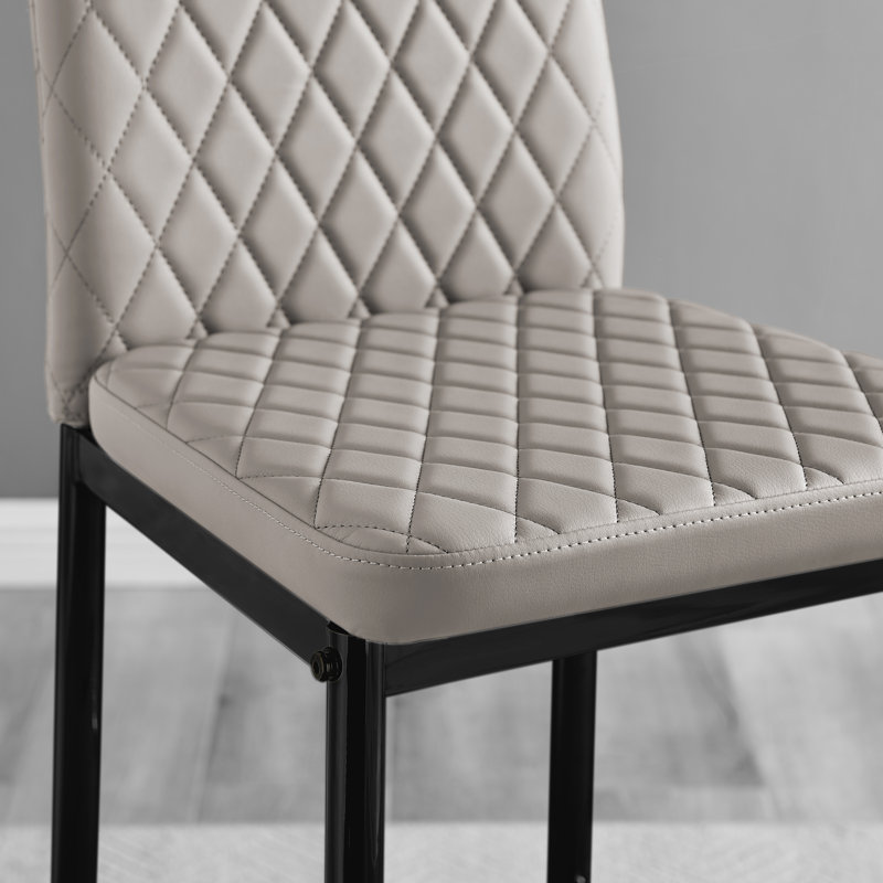 Tabouret de bar en similicuir, Noir, noir, noir, noir, Cappuccino