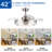 42 In. Retractable Ceiling Fan With Remote Control