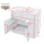 Meuble-lavabo 36 po avec lavabo en céramique, armoire de rangement pour salle de bain avec 2 portes et tablette réglable, structure en bois massif-1084609811