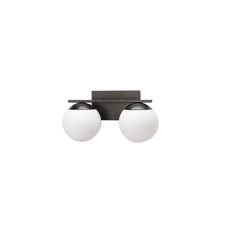 Éclairage pour meuble-lavabo à 2 lumières Kivah, Noir