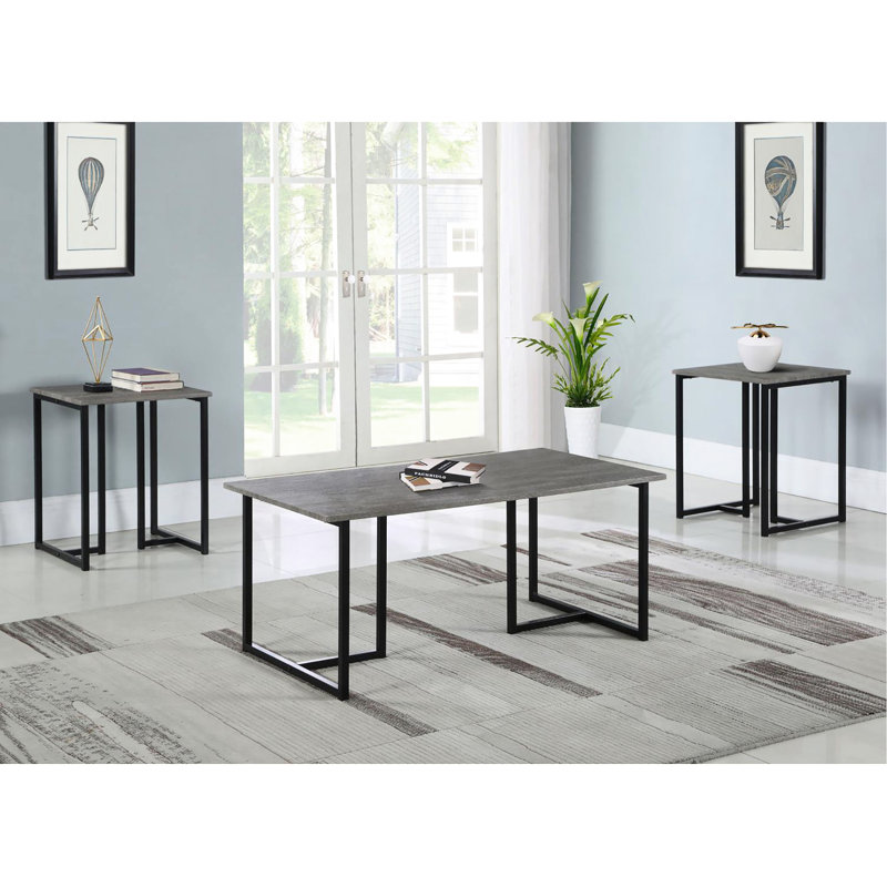 Tables basses et tables de bout 3 - Finition grise et rectangulaire occasionnelle