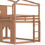 Lits multifonctionnels avec rangement, loft double en bois aggloméré pour la maison
