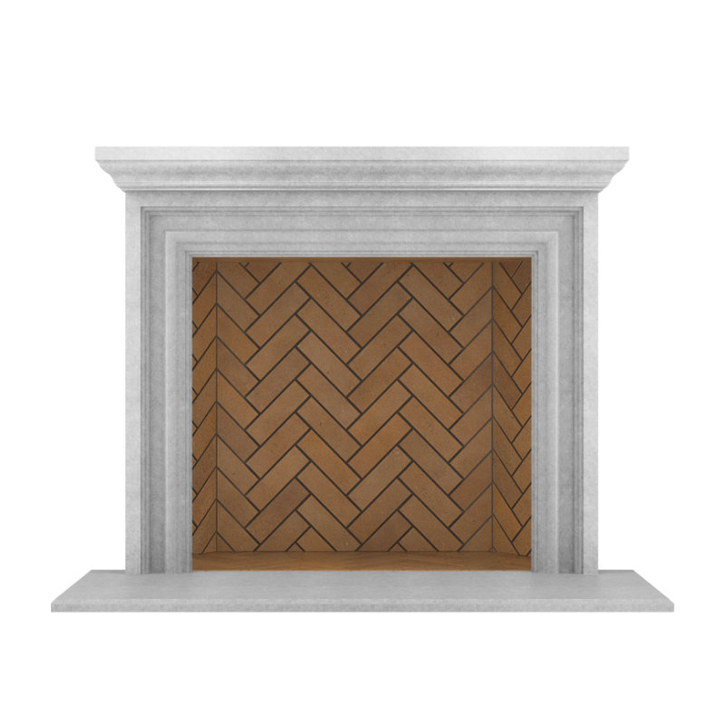 Grand Monterey Fireplace Surround, Smooth Gray