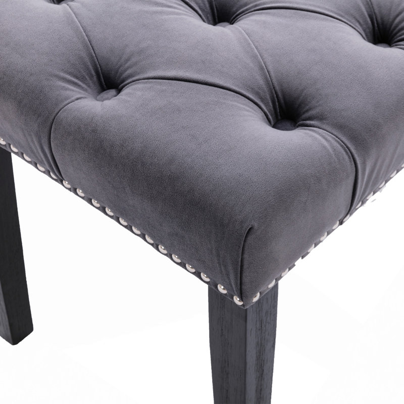 Upholstered Tufted Bench Ottoman , Velvet Dining Bench Bedroom Bench  Footrest Stool Accent Bench For Entryway Dining Room Living Room