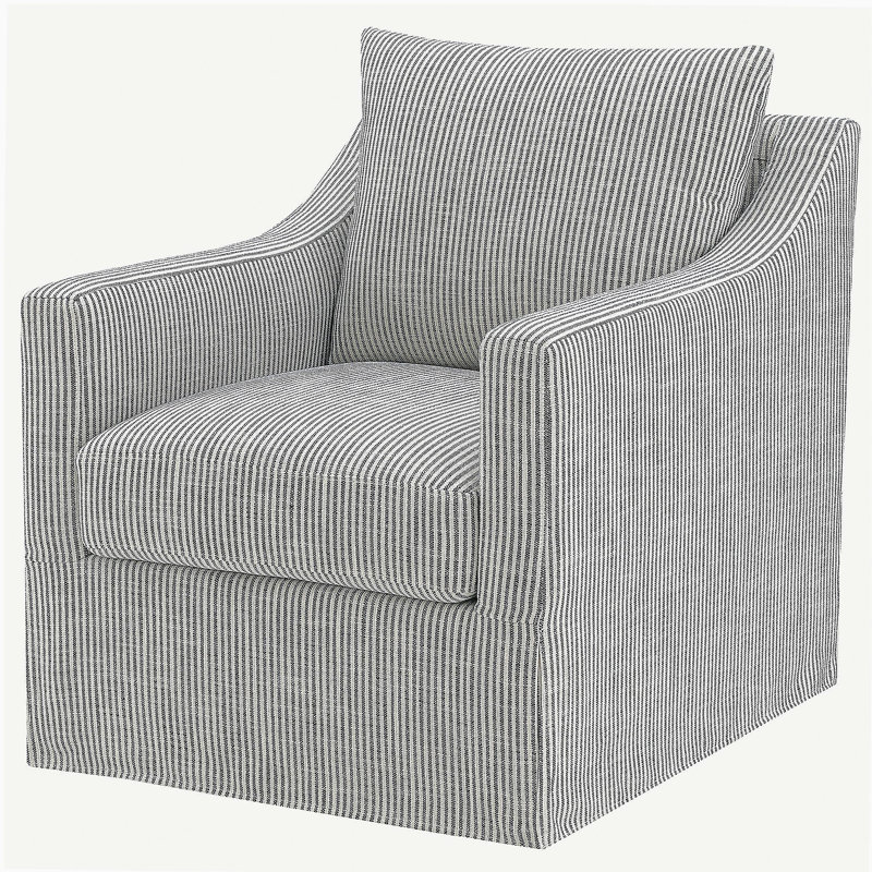 Fauteuil pivotant gris Merced