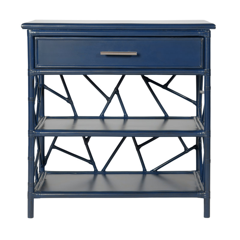 Tiffany End Table with Storage, Navy