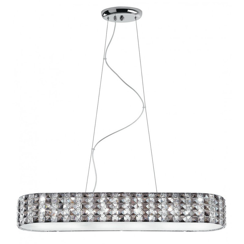 Thaddeus 6 - Light Chrome Crystal Pendant