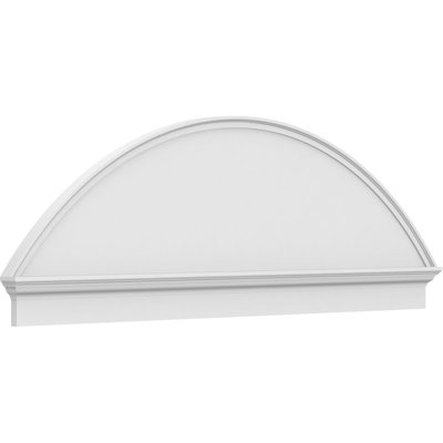 78"W x 26-3/8"H x 2-3/4"P Segment Arch Smooth Architectural Grade PVC Combination Pediment