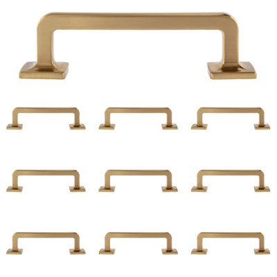 Boise 3-1/2" Center to Center Satin Brass Bar Drawer Pull Multipack