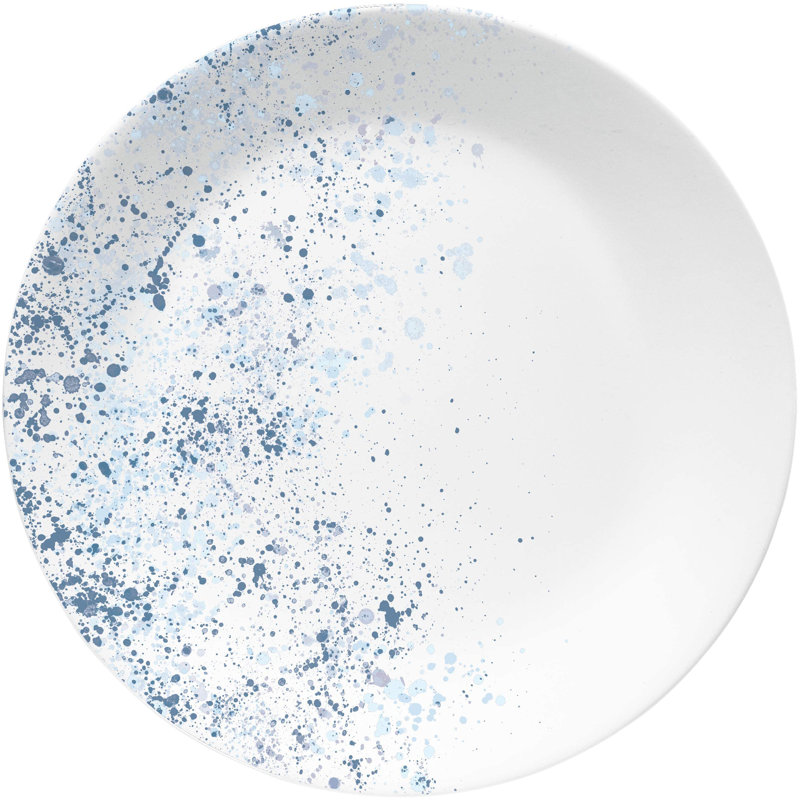 Indigo Speckle Glossy Glass 18-Piece Dinnerware Set